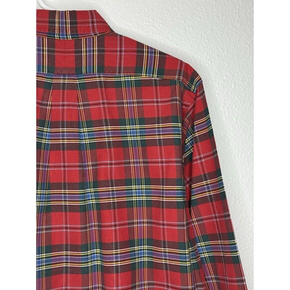 Vintage Polo Ralph Lauren Red Green Plaid Tartan Plaid Button Down Shirt Small - Picture 10 of 16